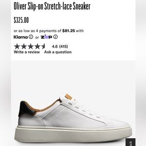 Oliver Slip-on Stretch-lace Sneaker - White and Black